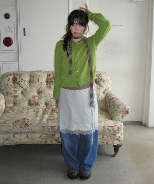 BASIC WOOL ARCHIVE CARDIGAN OLIVE