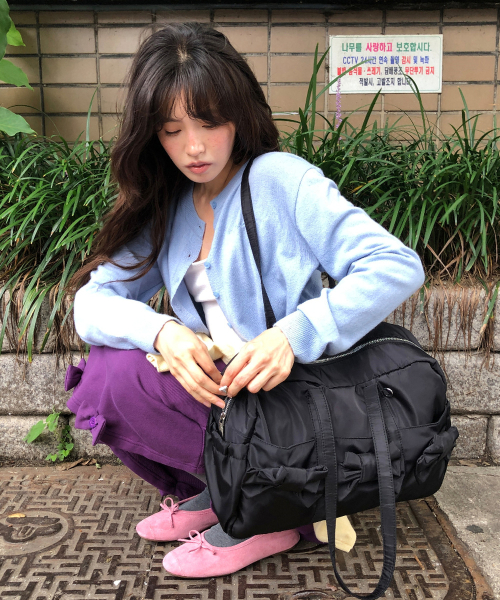 BASIC WOOL ARCHIVE CARDIGAN SOFT BLUE