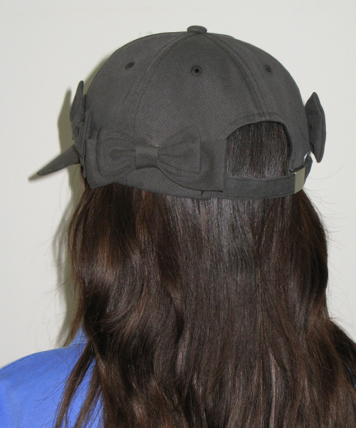 TRIPLE RIBBON WASHED BALL CAP CHARCOAL