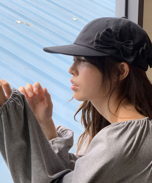 TRIPLE RIBBON WASHED BALL CAP BLACK