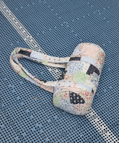 PATCHWORK QUILTED BARREL BAG
