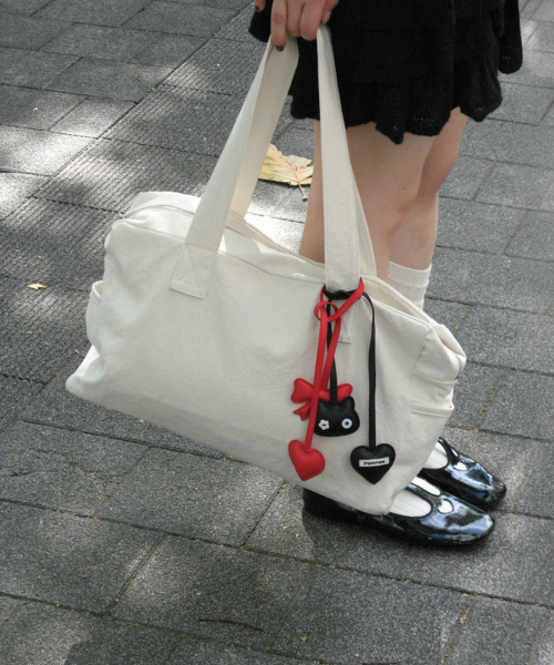 HEART RIBBON CAT STRAP KEYRING MIX
