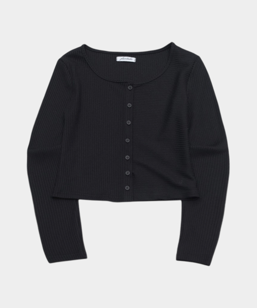 Slim Soft Ribbed Round Neck Button-Up Layered Cardigan _3COLOR