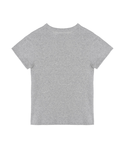 ESSENTIAL HALF SLEEVE TOP_GRAY