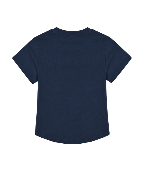 CURVED SLIM TOP_NAVY