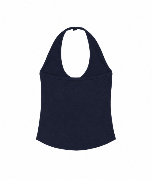 DEEP HALTER TOP_NAVY