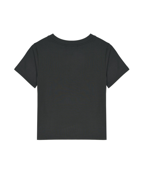NICOLE LOGO GRAPHIC HALF TOP_CHARCOAL