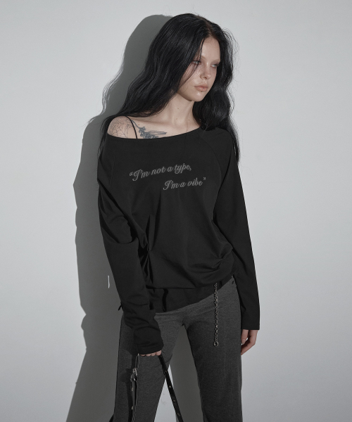 론니 폴딩 부츠컷 밴딩 롱 팬츠_차콜