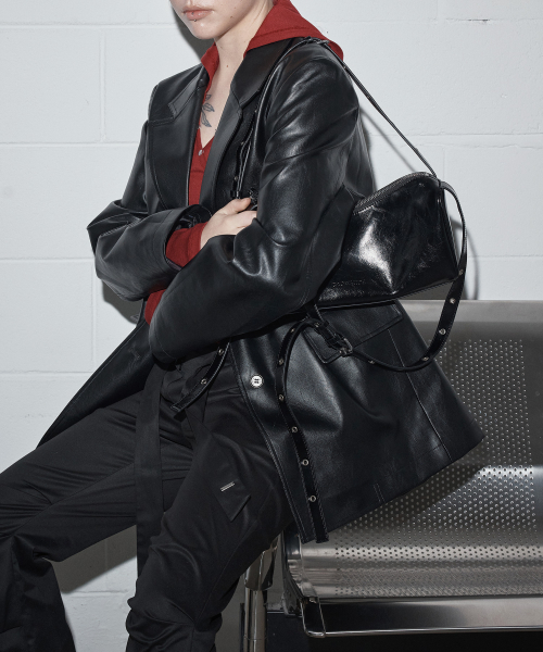 Opti Basic Oversized Leather Jacket_Black