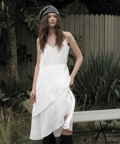 Tua layered long dress - Ivory