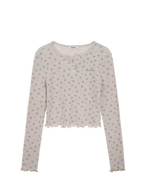 Lace button up sleeve top MU2678TS805M