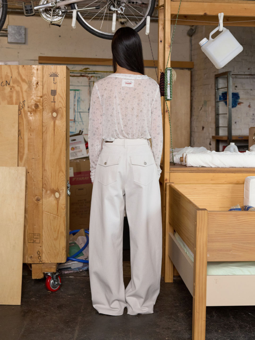 Barrel Leg Cotton Pants MU2678PT803M