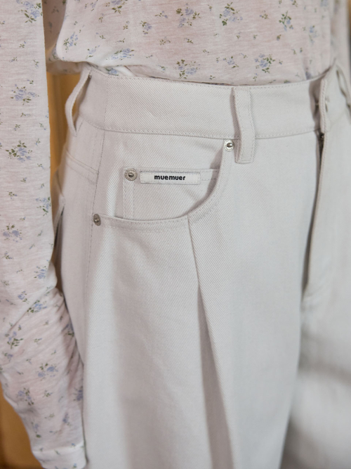 Barrel Leg Cotton Pants MU2678PT803M