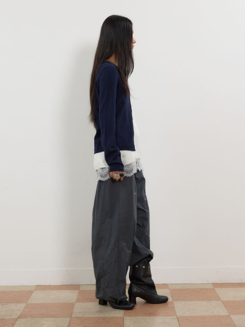 Embroided Barrel Parachute Pants MU2678PT804M