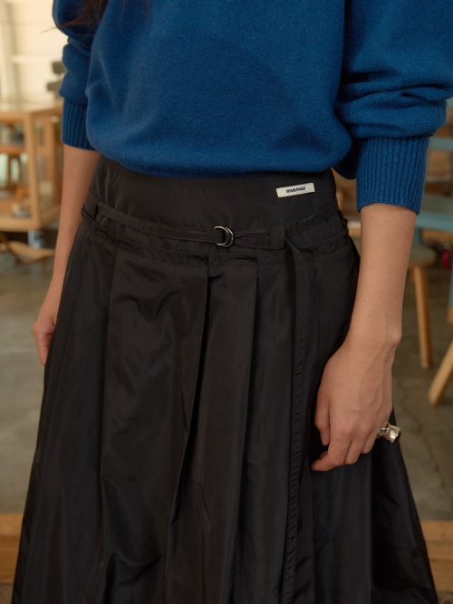 Yoke Pleated Midi Skirt MU2678SK801M