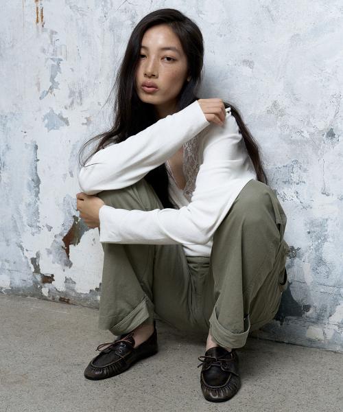 리브 셔링 보트 로퍼 브라운