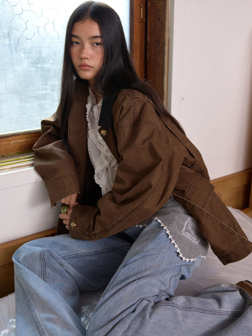 Side Panel semi wide Straight-Fit Denim Pants MU2678DN802M