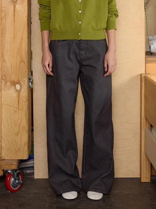 Curved Wide Denim Pants MU2678DN803M