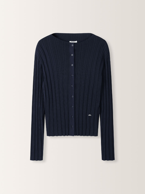 Pleated Knit Cardigan MU2678CD801M