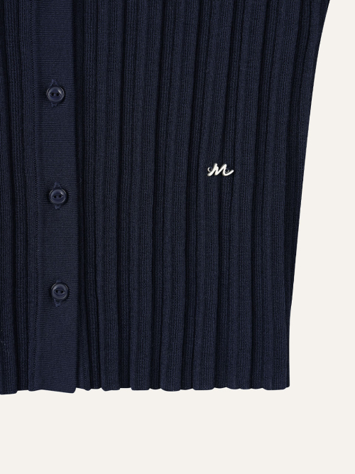 Pleated Knit Cardigan MU2678CD801M