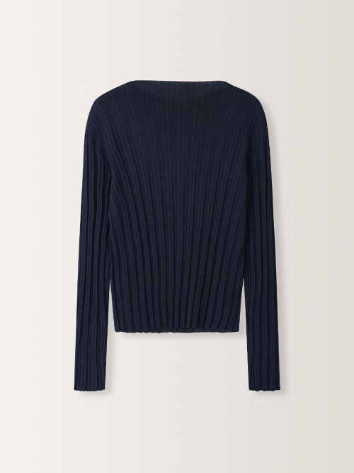 Pleated Knit Cardigan MU2678CD801M