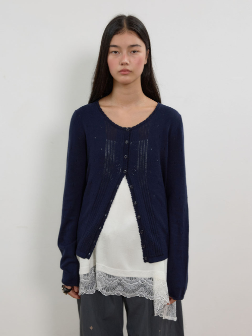 Pointelle Knit Cardigan MU2678CD803M