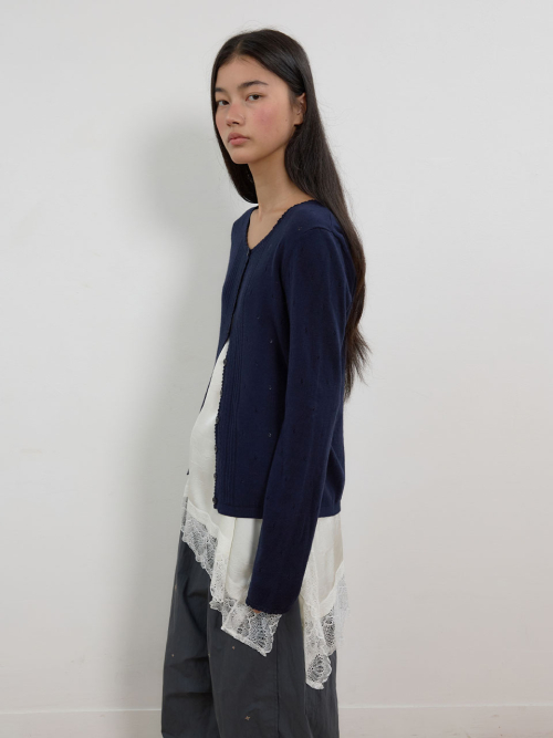 Pointelle Knit Cardigan MU2678CD803M