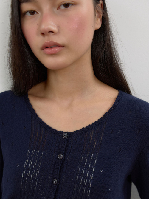 Pointelle Knit Cardigan MU2678CD803M