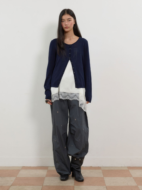 Pointelle Knit Cardigan MU2678CD803M
