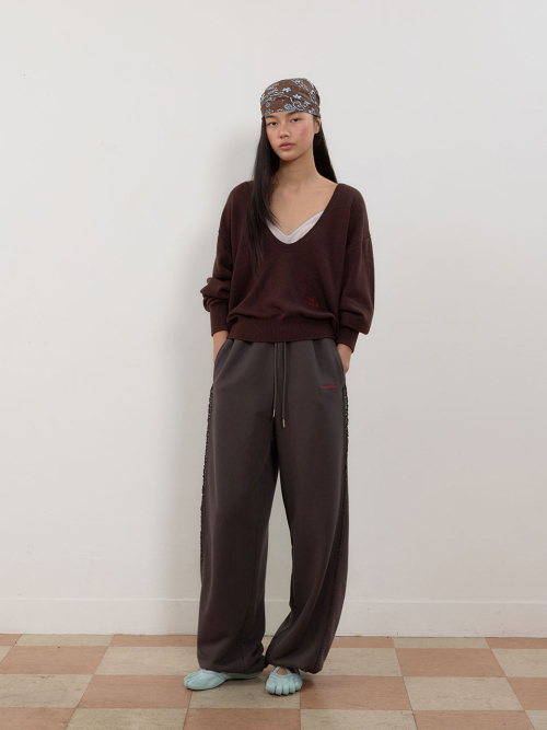 Deep Scoop-Neck Knit Pullover MU2678PO803M
