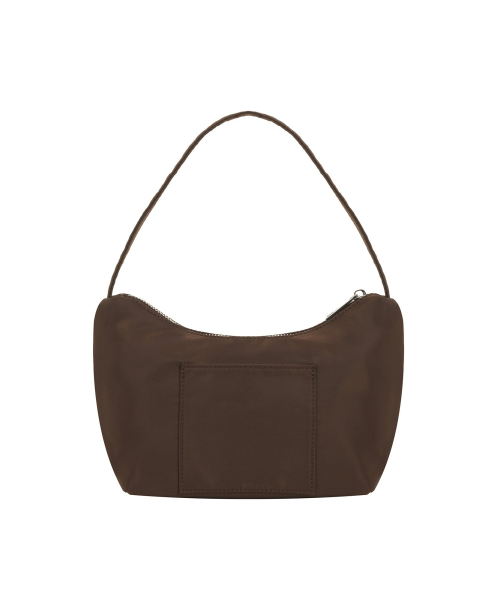 NICOLE NYLON MINI HOBO BAG_BROWN