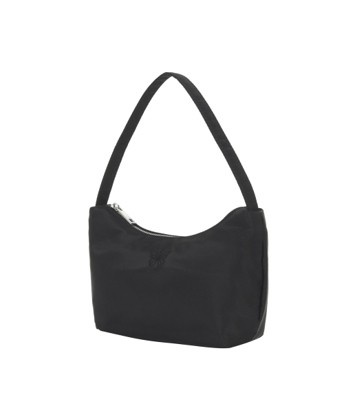 NICOLE NYLON MINI HOBO BAG_BLACK