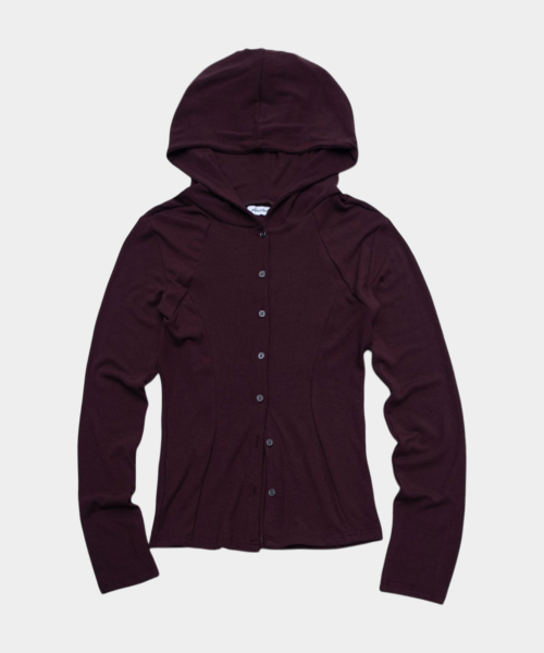 Essential Cutout Pintuck Snap Button-Up Basic Hooded Long Sleeve Slim Fit Cardigan _3COLOR