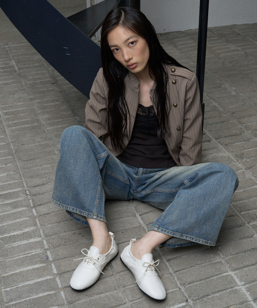 리브 셔링 옥스포드 로퍼 아이보리