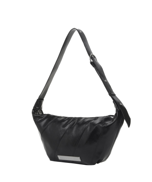 CRYSTAL PANEL HOBO BAG_BLACK