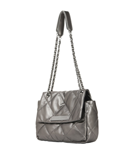 CRYSTAL CLASSIC CHAIN BAG_DARK SILVER