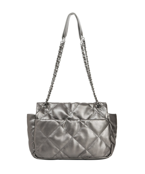 CRYSTAL CLASSIC CHAIN BAG_DARK SILVER