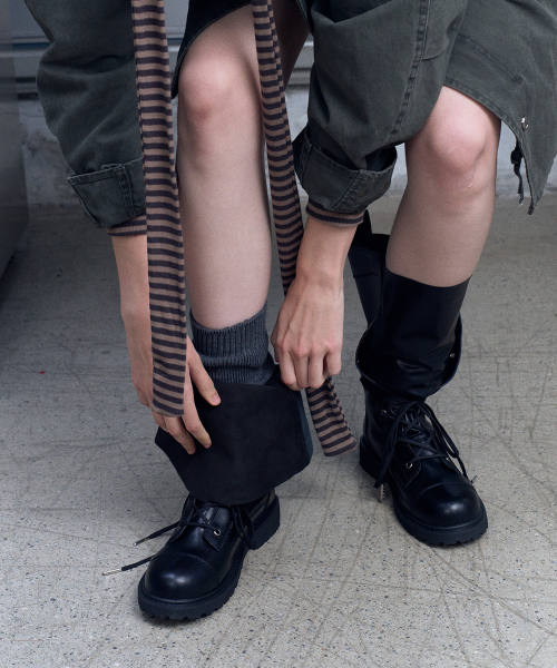 카엘 타이 랩 부츠 블랙