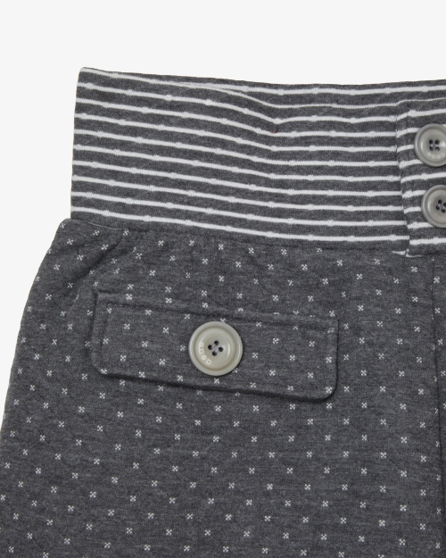 BIG BUTTON MINI SHORTS [CHARCOAL]