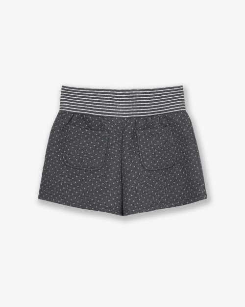 BIG BUTTON MINI SHORTS [CHARCOAL]