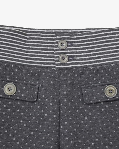 BIG BUTTON MINI SHORTS [CHARCOAL]
