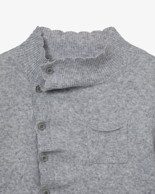 WRINKLE LAYERED CARDIGAN [CHARCOAL]