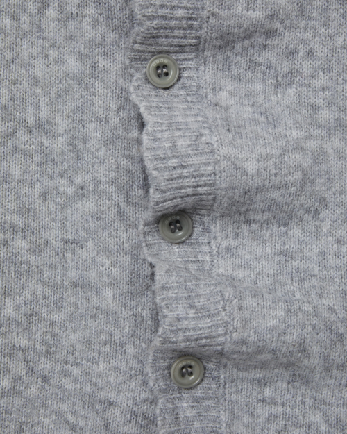 WRINKLE LAYERED CARDIGAN [CHARCOAL]