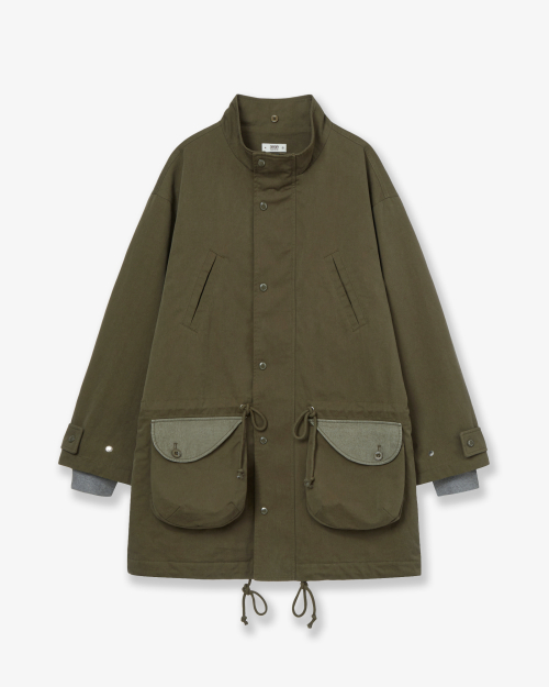 FLOWER BLOCK FIELD JACKET [OLIVE]