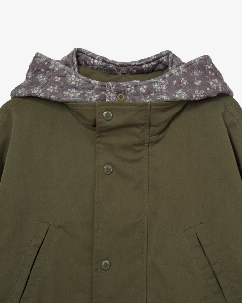 FLOWER BLOCK FIELD JACKET [OLIVE]
