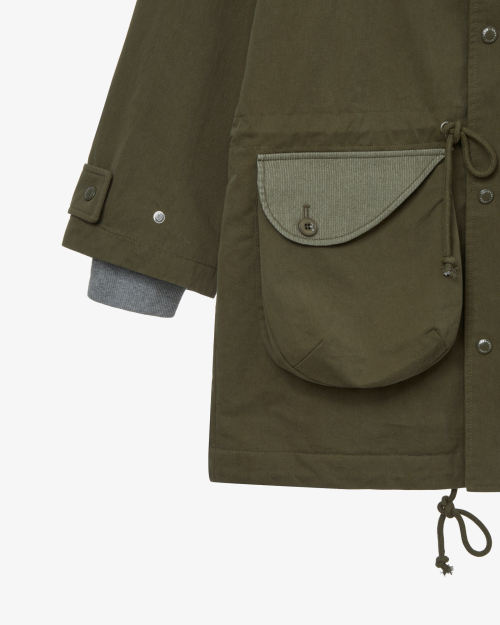 FLOWER BLOCK FIELD JACKET [OLIVE]