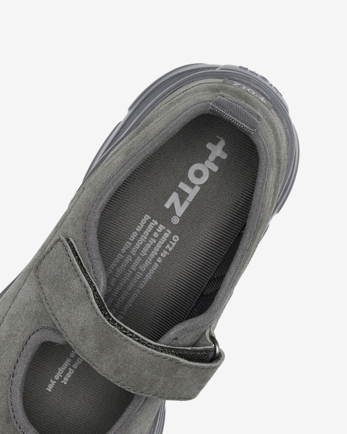 Lomita Platform Suede Velcro Shoes Gray OZSQGA352G