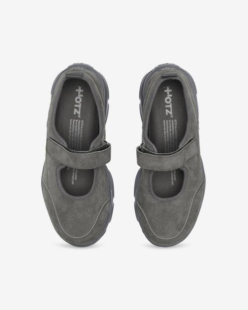 Lomita Platform Suede Velcro Shoes Gray OZSQGA352G
