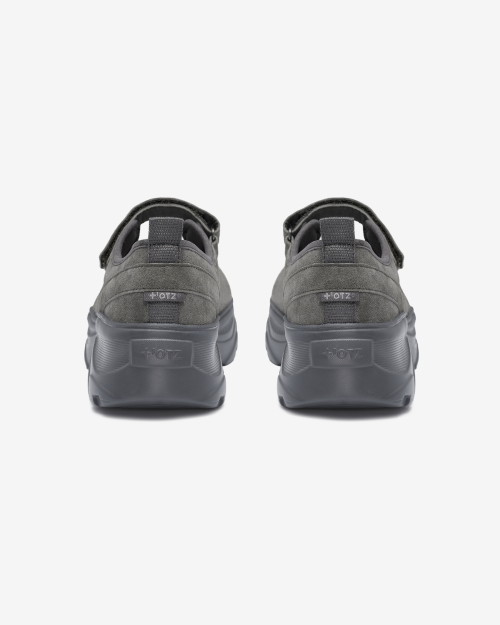 Lomita Platform Suede Velcro Shoes Gray OZSQGA352G