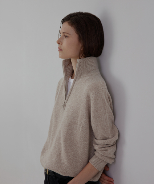 Quarter-Zip Half Mock-Neck Pullover